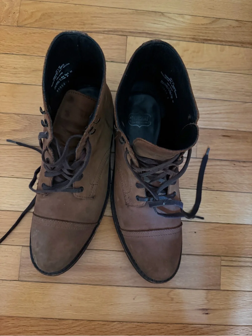 Thursday Boot Company Men's Brown Lace-Up Leather Boots